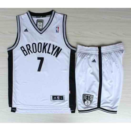 Brooklyn Nets 7 Joe Johnson White Revolution 30 Swingman Jerseys Shorts NBA Suits